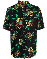 Camicia a maniche corte a fiori nera di Mauna Kea