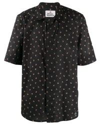 Camicia a maniche corte a fiori nera di Vivienne Westwood