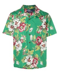 Camicia a maniche corte a fiori verde di Polo Ralph Lauren
