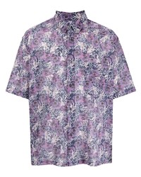 Camicia a maniche corte a fiori viola chiaro di Isabel Marant