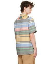 Camicia a maniche corte a righe orizzontali multicolore di Ps By Paul Smith