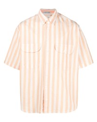 Camicia a maniche corte a righe verticali arancione di Levi's Made & Crafted