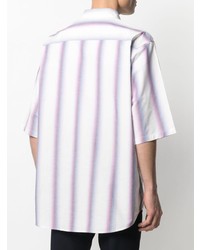 Camicia a maniche corte a righe verticali bianca di Isabel Marant