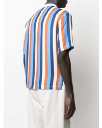 Camicia a maniche corte a righe verticali multicolore di Sandro Paris
