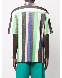 Camicia a maniche corte a righe verticali multicolore di Andersson Bell
