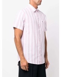 Camicia a maniche corte a righe verticali rosa di Tommy Jeans