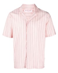 Camicia a maniche corte a righe verticali rosa di Orlebar Brown