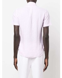 Camicia a maniche corte a righe verticali rosa di Polo Ralph Lauren