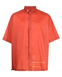 Camicia a maniche corte arancione di Armani Exchange