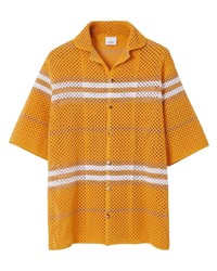 Camicia a maniche corte arancione di Burberry