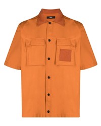 Camicia a maniche corte arancione di Diesel