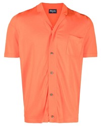 Camicia a maniche corte arancione di Drumohr