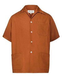 Camicia a maniche corte arancione di Maison Margiela