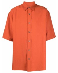 Camicia a maniche corte arancione di Nanushka