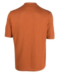Camicia a maniche corte arancione di Tagliatore