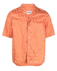 Camicia a maniche corte arancione di Sunnei