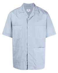 Camicia a maniche corte azzurra di Aspesi