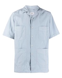 Camicia a maniche corte azzurra di Aspesi