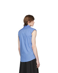Camicia a maniche corte azzurra di Dries Van Noten