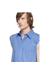 Camicia a maniche corte azzurra di Dries Van Noten