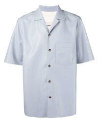 Camicia a maniche corte azzurra di Nanushka