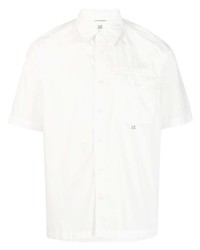 Camicia a maniche corte bianca di C.P. Company