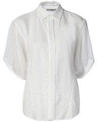 Camicia a maniche corte bianca di Issey Miyake