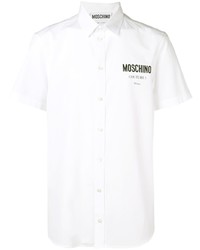 Camicia a maniche corte bianca di Moschino