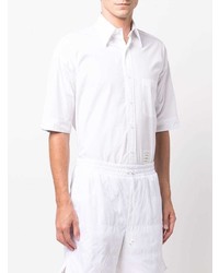 Camicia a maniche corte bianca di Thom Browne