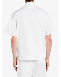 Camicia a maniche corte bianca di Prada