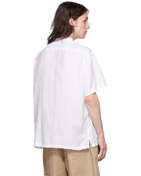 Camicia a maniche corte bianca di Versace