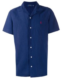 Camicia a maniche corte blu scuro di Polo Ralph Lauren