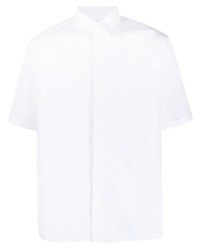 Camicia a maniche corte decorata bianca di Fendi