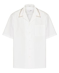 Camicia a maniche corte decorata bianca di Valentino Garavani