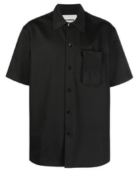 Camicia a maniche corte decorata nera di Jil Sander
