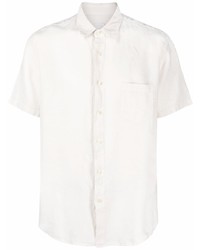 Camicia a maniche corte di lino bianca di 120% Lino
