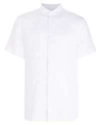 Camicia a maniche corte di lino bianca di Armani Exchange