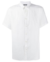 Camicia a maniche corte di lino bianca di J. Lindeberg
