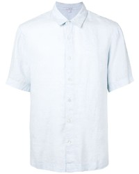 Camicia a maniche corte di lino bianca di James Perse