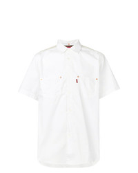 Camicia a maniche corte di lino bianca di Junya Watanabe MAN
