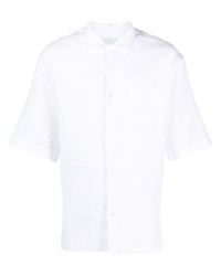 Camicia a maniche corte di lino bianca di PT TORINO
