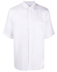 Camicia a maniche corte di lino bianca di Sunspel