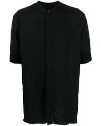 Camicia a maniche corte di lino nera di Thom Krom
