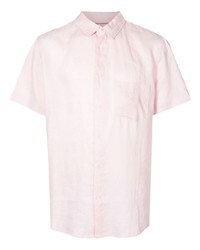 Camicia a maniche corte di lino rosa di OSKLEN