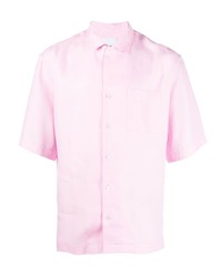 Camicia a maniche corte di lino rosa di PT TORINO