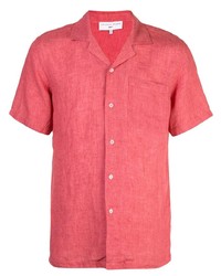 Camicia a maniche corte di lino rossa di Orlebar Brown