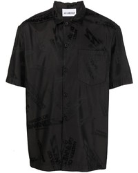 Camicia a maniche corte di seta nera di Han Kjobenhavn