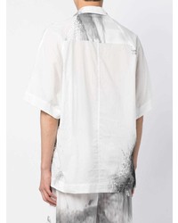 Camicia a maniche corte effetto tie-dye bianca di Julius