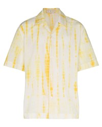 Camicia a maniche corte effetto tie-dye gialla di SMR Days