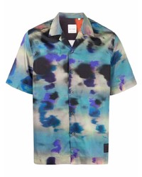 Camicia a maniche corte effetto tie-dye multicolore di Paul Smith